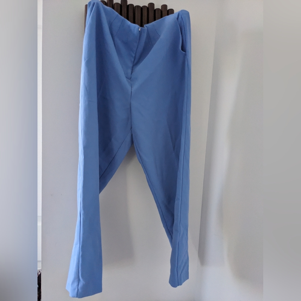 Women's Bright Blue Straight Leg Office Pants - Size US L - NWOT